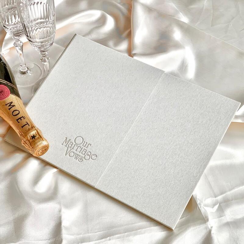 Our Marriage Vows Let's Pop Champagne Marriage Certificate & Vows Holder